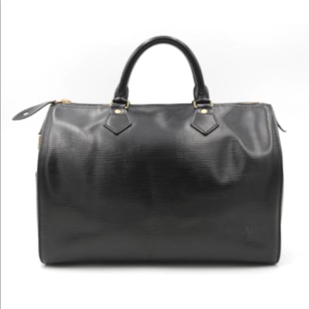 Louis Vuitton black Epi leather satchel authentic